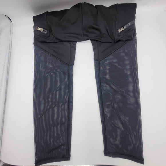 Ivivva by Lululemon BLACK clearly breezy Leggings Size 12 - Picture 5 of 15